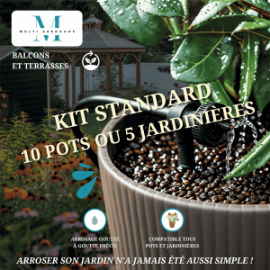 KIT STANDARD 10 POTS OU 5 JARDINIERES - BALCONS ET POTS DE FLEURS